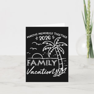 Grappige gezinsvakantie 2026 Strand Palmboom Zomer Kaart