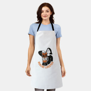 Grappige Gezonde Levensstijl Burger Blender Linocu Schort