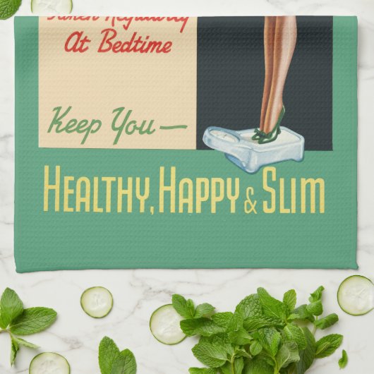 Grappige  gezondheid Ad BILE BONEN Theedoek (Gevouwen)