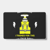 Grappige Gezondheid En Veiligheid | NEBOSH | Funct Badge (Achterkant)