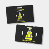 Grappige Gezondheid En Veiligheid | NEBOSH | Offic Badge (Voor- en achterkant)