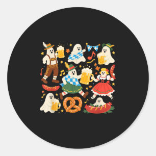 Grappige Ghost Beer Pretzel worst Ronde Sticker
