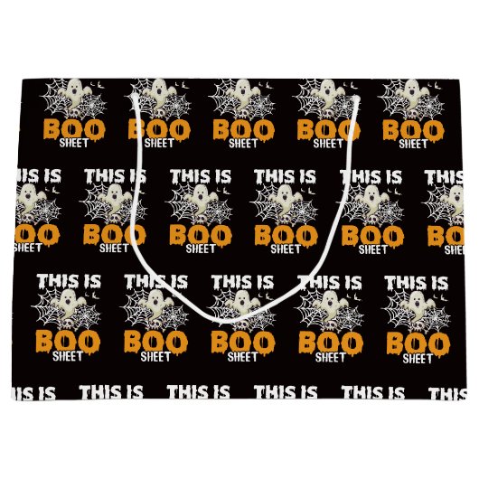 Grappige Ghost Boo Sheet Halloween Groot Cadeauzakje (Voorkant)