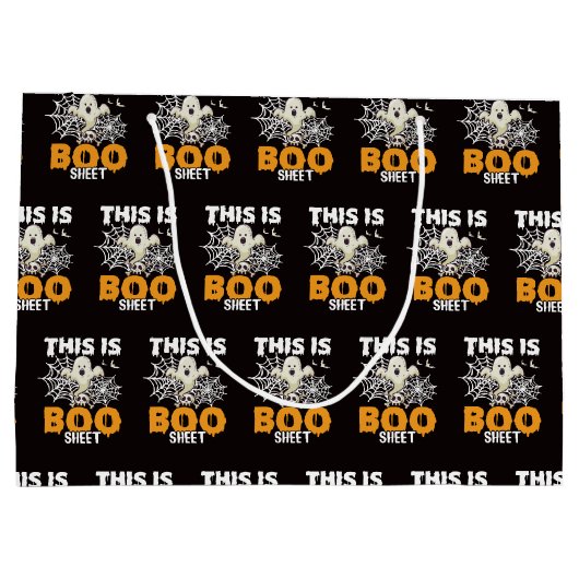 Grappige Ghost Boo Sheet Halloween Groot Cadeauzakje (Achterkant)