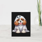 Grappige Ghost Cavalier King Charles Spaniel Dog L Kaart (Voorkant)