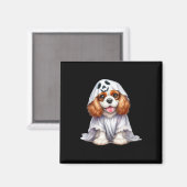 Grappige Ghost Cavalier King Charles Spaniel Dog L Magneet (Voorkant / Achterkant)
