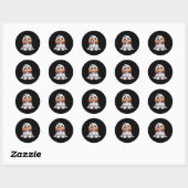 Grappige Ghost Cavalier King Charles Spaniel Dog L Ronde Sticker (Vel)