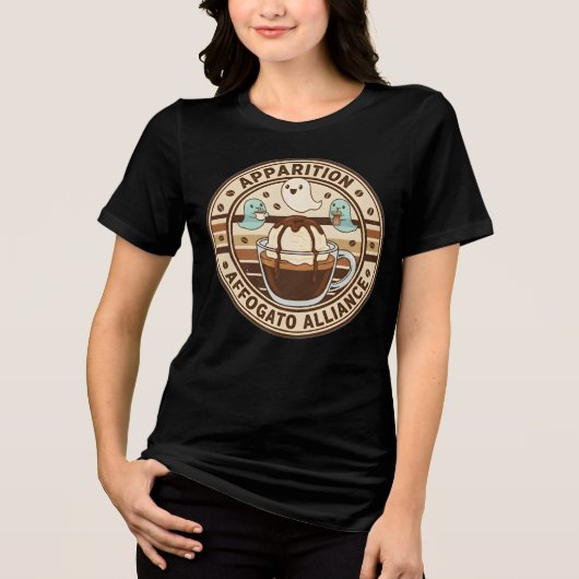 Grappige Ghost Coffee T-Shirt Apparition Affogato  (Voorkant)