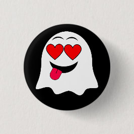 Grappige Ghost emoji! Ronde Button 3,2 Cm