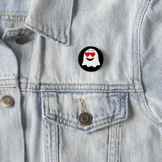 Grappige Ghost emoji! Ronde Button 3,2 Cm (In situ)