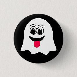 Grappige Ghost emoji! Ronde Button 3,2 Cm