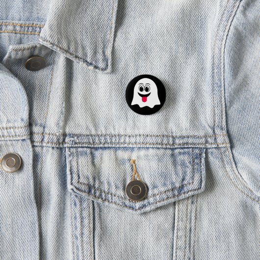 Grappige Ghost emoji! Ronde Button 3,2 Cm (In situ)