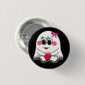 Grappige Ghost emoji! Ronde Button 3,2 Cm (Voorkant /achterkant)
