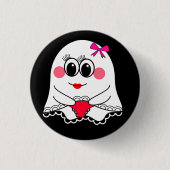 Grappige Ghost emoji! Ronde Button 3,2 Cm (Voorkant)