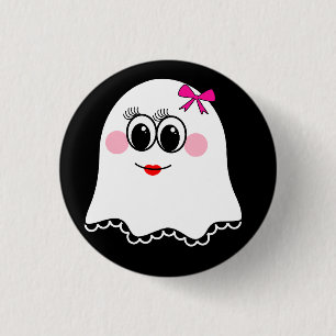 Grappige Ghost emoji! Ronde Button 3,2 Cm