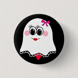 Grappige Ghost emoji! Ronde Button 3,2 Cm
