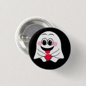 Grappige Ghost emoji! Ronde Button 3,2 Cm (Voorkant /achterkant)