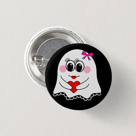 Grappige Ghost emoji! Ronde Button 3,2 Cm (Voorkant /achterkant)