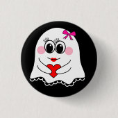 Grappige Ghost emoji! Ronde Button 3,2 Cm (Voorkant)