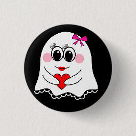 Grappige Ghost emoji! Ronde Button 3,2 Cm