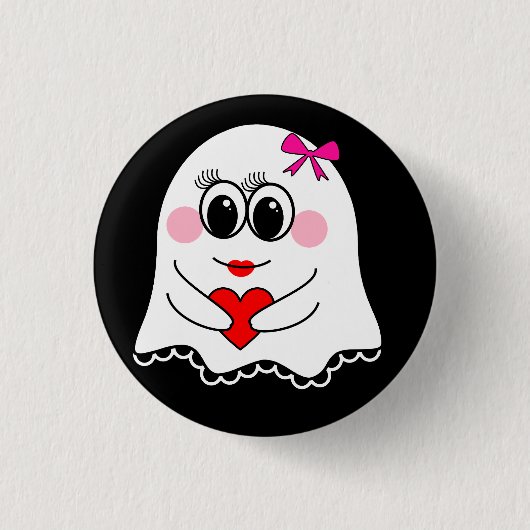Grappige Ghost emoji! Ronde Button 3,2 Cm (Voorkant)