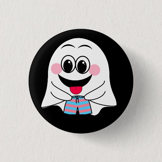Grappige Ghost emoji! Ronde Button 3,2 Cm (Voorkant)