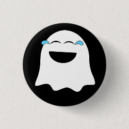 Grappige Ghost emoji! Ronde Button 3,2 Cm