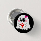 Grappige Ghost emoji! Ronde Button 3,2 Cm (Voorkant /achterkant)