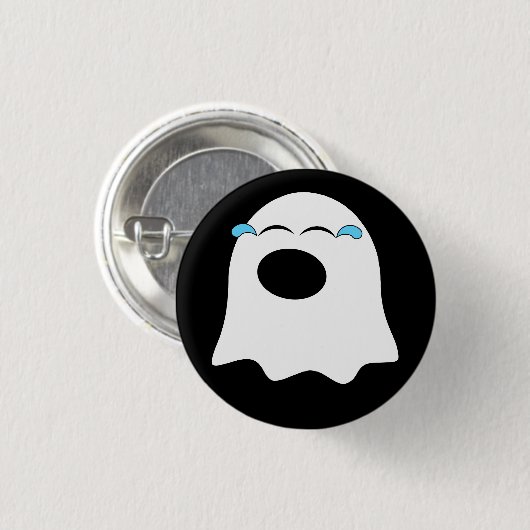 Grappige Ghost emoji! Ronde Button 3,2 Cm (Voorkant /achterkant)