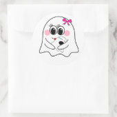 Grappige Ghost emoji! Ronde Sticker (Tas)