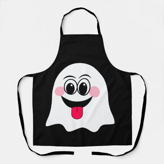 Grappige Ghost emoji! Schort (Voorkant)