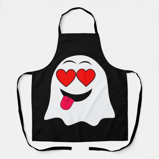 Grappige Ghost emoji! Schort (Voorkant)