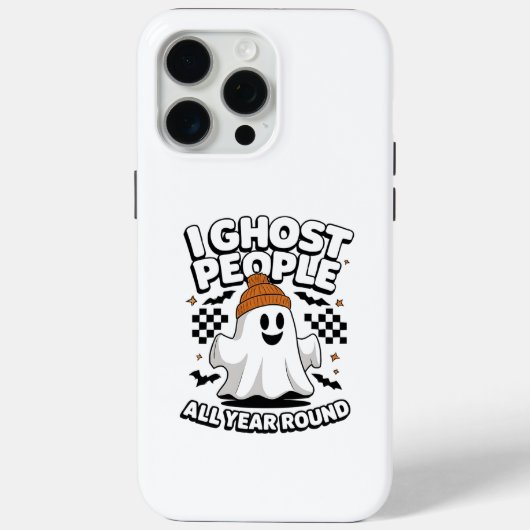 Grappige Ghost iPhone Case - Ik spook mensen het h (Achterkant)