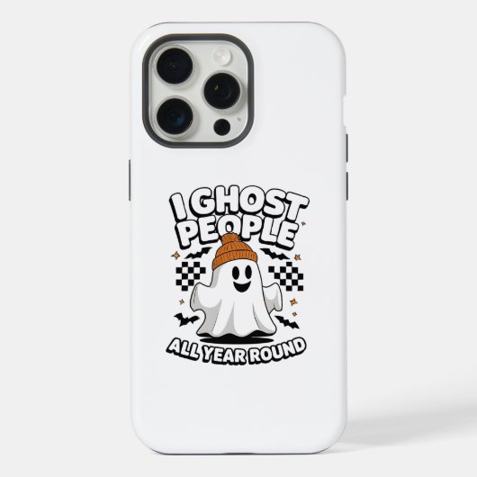 Grappige Ghost iPhone Hoes - Ik laat mensen het he Hoesje (Achterkant)