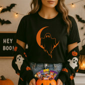 Grappige Ghost Moon Halloween T-shirt