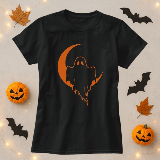 Grappige Ghost Moon Halloween T-shirt