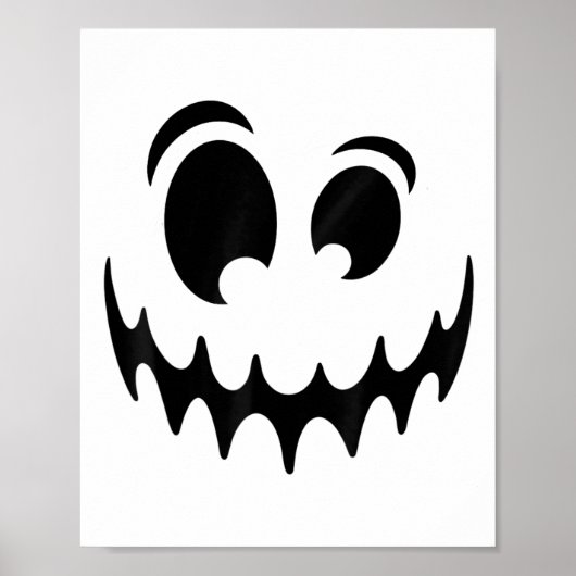 Grappige Ghost Pumpkin Gezicht Kostuum Halloween J Poster (Voorkant)