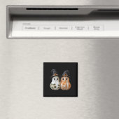 Grappige Ghost Pumpkin Schattigee Halloween Patchw Magneet (Insitu (Vaatwasser))