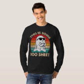 Grappige Ghost Retro Halloween Dit is een aantal b T-shirt (Voorkant volledig)