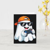 Grappige Ghost Spelen Videogame Halloween Gaming B Kaart (Gele Bloem)