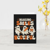 Grappige Ghost Tandarts Halloween Het Maken van Gl Kaart (Gele Bloem)