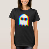 Grappige Ghost Trippy Vaporwave Halloween Techno R T-shirt (Voorkant)