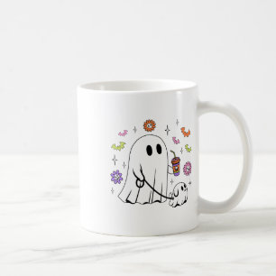 Grappige Ghost Walking Dog Spooky Ghost Coffee Hal Koffiemok