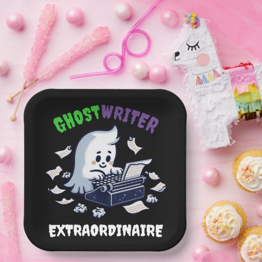 Grappige Ghost Writer Extraordinaire Schattigee Gh Papieren Bordje (Feest)