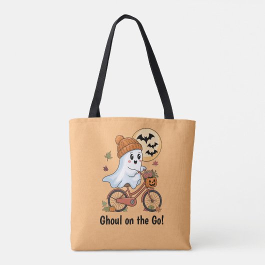 Grappige Ghoul on the Go Custom Tote Bag (Achterkant)