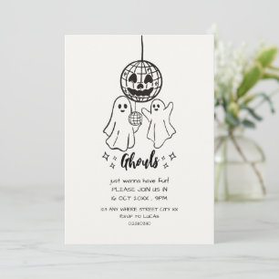 grappige Ghouls halloweenfeest krabbel uitnodiging
