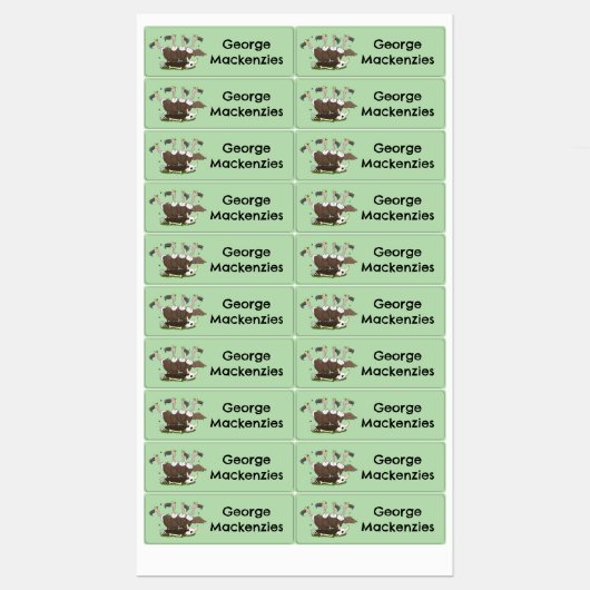 Grappige gieren humor cartoon gepersonaliseerd labels (Vel)