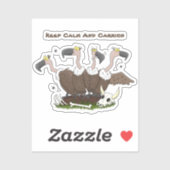 Grappige gieren humor cartoon sticker (Vel)