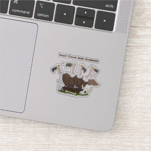 Grappige gieren humor cartoon sticker