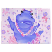 Grappige Gift Bag Ballerina Hippo Happy Ballet Dan Groot Cadeauzakje (Achterkant)